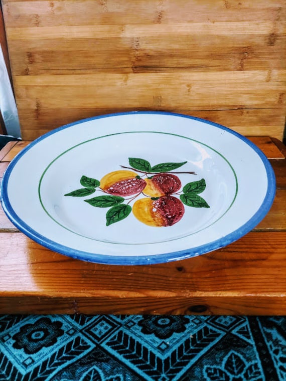 Vintage Large Heavy Ceramic Pasta Bowls MADE IN PORTUGAL Etsy