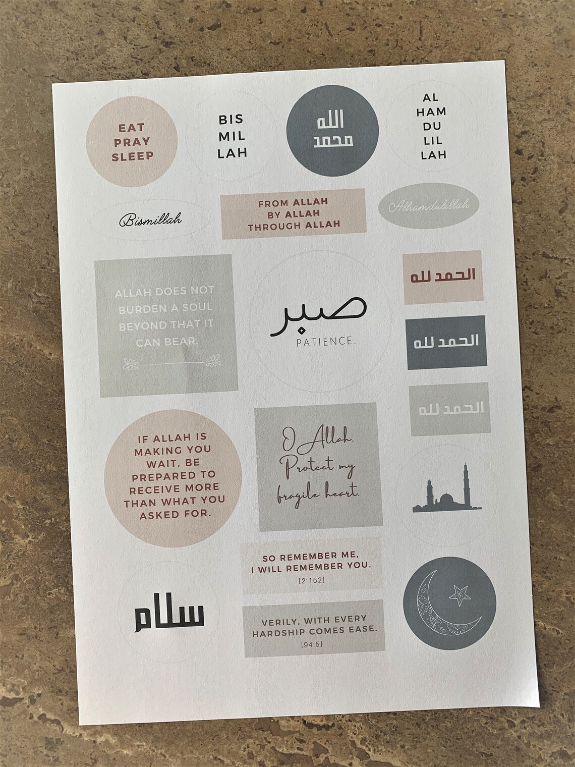 PRINTABLE STICKERS Islam stickers Muslim stickers Muslimah Etsy