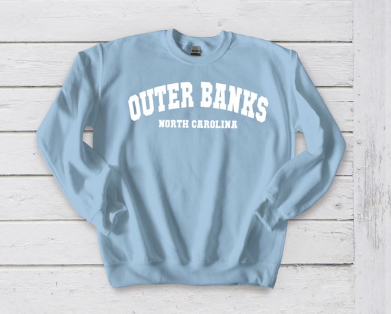 Outerbanks Carolina del Norte Texto blanco Sudadera impresa | Etsy México