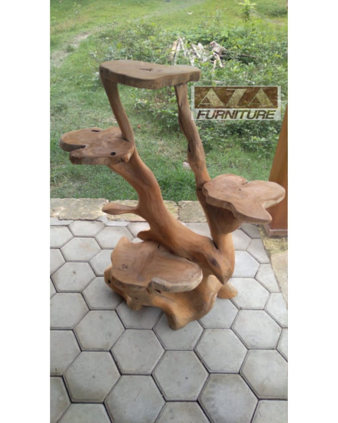 Teak Root Display Stand Teak Root Plant Stand Wooden Cat | Etsy