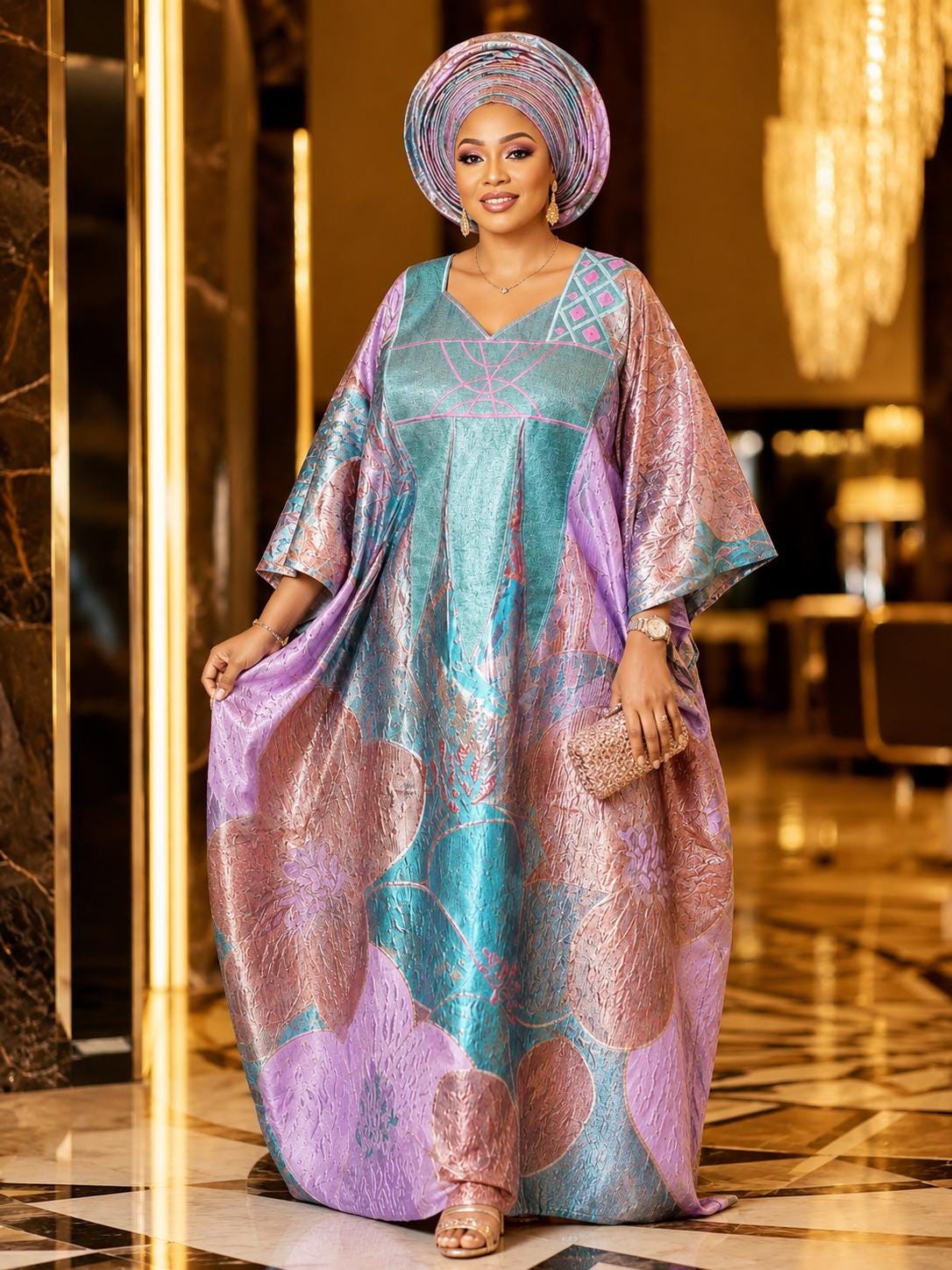 nigerian dress designs for women Color:Royal Blue partner campaign id - 21472 Buy Teal Blue Cotton Ankara gown