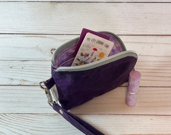 Yarrow Pouch | Waxed Canvas | Purple