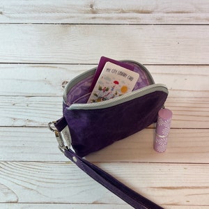 Yarrow Pouch | Waxed Canvas | Purple