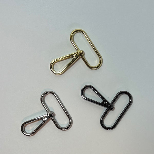 1.5" Metal Swivel Snap Hook Singles | Gold, Nickel, Gun Metal Finishes