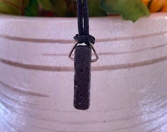 Lava stone essential oil diffusing necklace