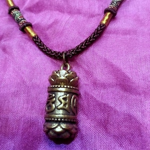 Tibetan Buddhist gau box pendant mantra Om Mani Padme Hum. Nepal