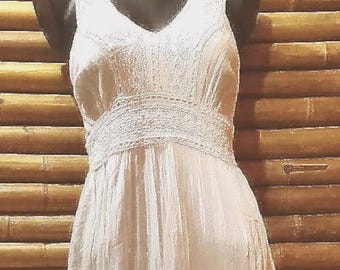 Ibiza white cotton dress