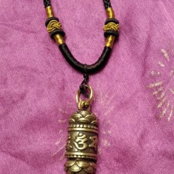 Tibetan Buddhist gau box pendant mantra Om Mani Padme Hum. Nepal