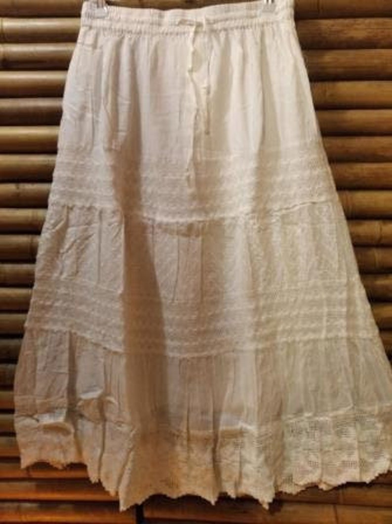 White Cotton Skirt Ibizan