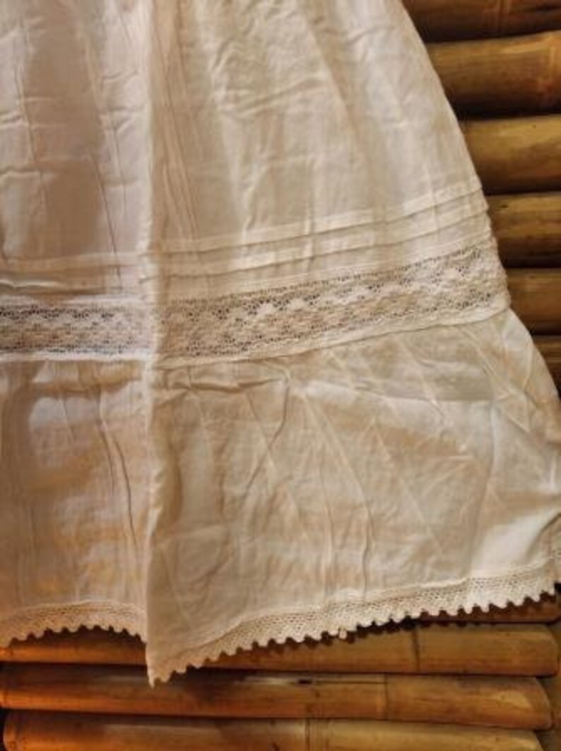 Falda blanca algodón, estilo ibicenco, 100 % algodón, hecha a mano. India. imagen 9