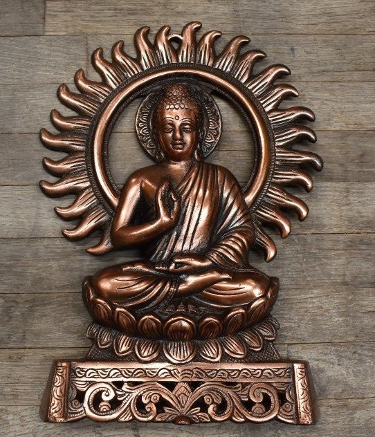 Adorno de estatua de Buda púrpura, adornos decorativos de resina hechos a  mano para meditación en el hogar, budismo, decoración budista para el hogar  -  México