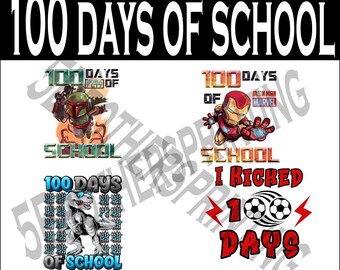 6003 100 Tage der Schule Jungen Bundle PNG Datei