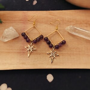 Constellation Earrings - Amythest