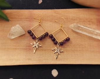 Constellation Earrings - Amythest