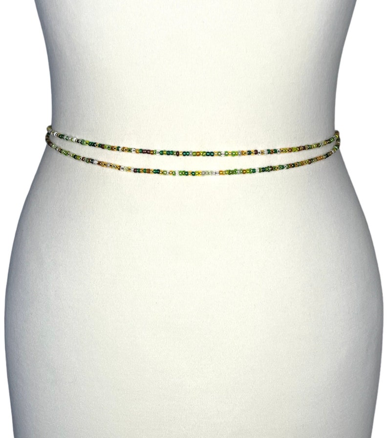 Waist Beads African Waist Beads Belly Beads Weight Loss Beads Belly Chain Boho Waist Chain Jewellery Waist Jewelry Beaded image 2