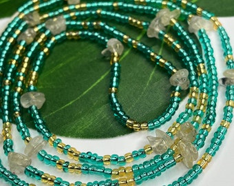 Quartz Waist Beads - Waist Chain - Belly Beads - Chakra Beads - Body Beads - African Waist Beads - Weight Loss Beads - Crystal Waist Chain
