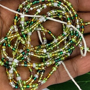 Waist Beads African Waist Beads Belly Beads Weight Loss Beads Belly Chain Boho Waist Chain Jewellery Waist Jewelry Beaded image 4