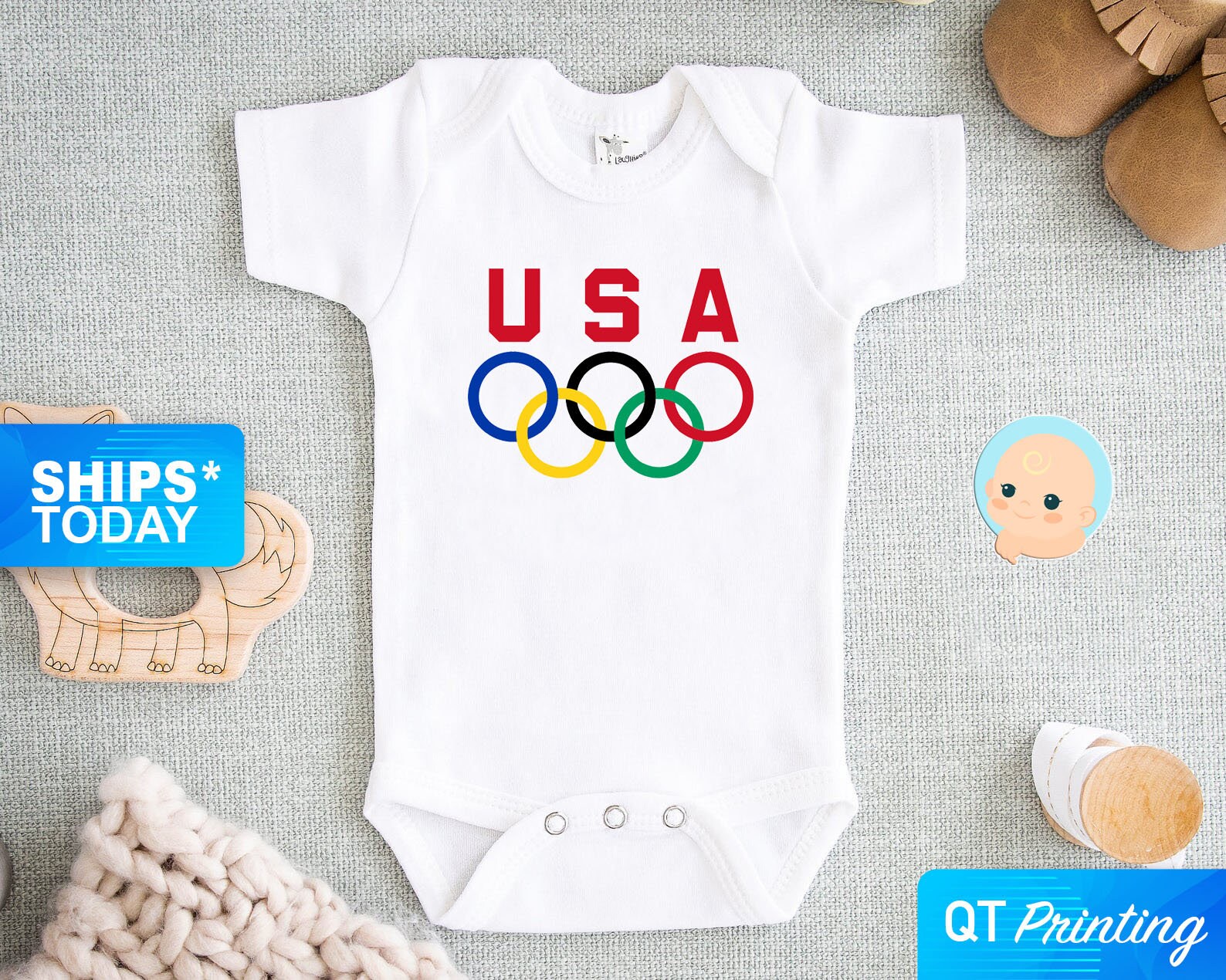 USA Olympics Onesie, Olympics Baby Onesie, Baby Shower Gift, Made in …