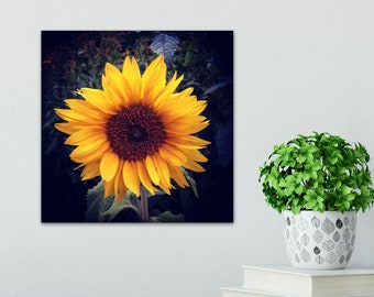 Sunflower Wall Art Poster | Giclee Floral Wall Print | Sun Flower Decor | Floral Art For Hallway | Bedroom Art | Kitchen Decor