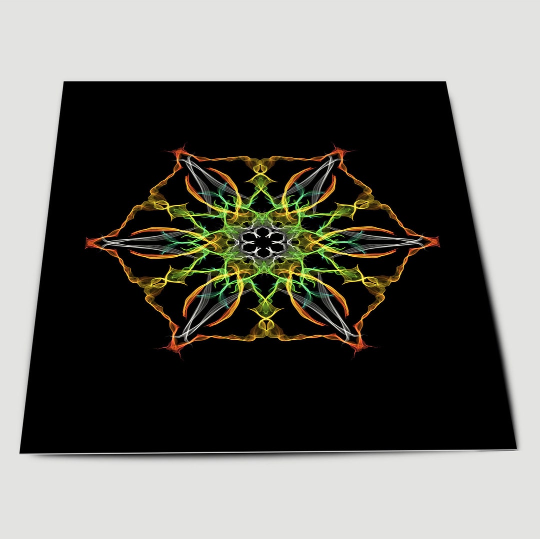 Sacred Geometry Art Poster, Mandala Art Print for Meditation Decor ...