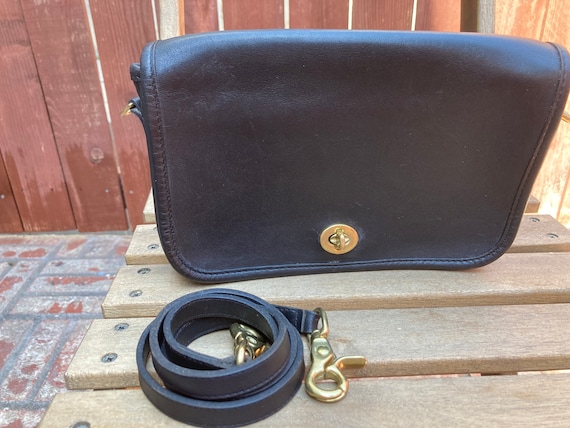 Vintage coach original black city bag, restored