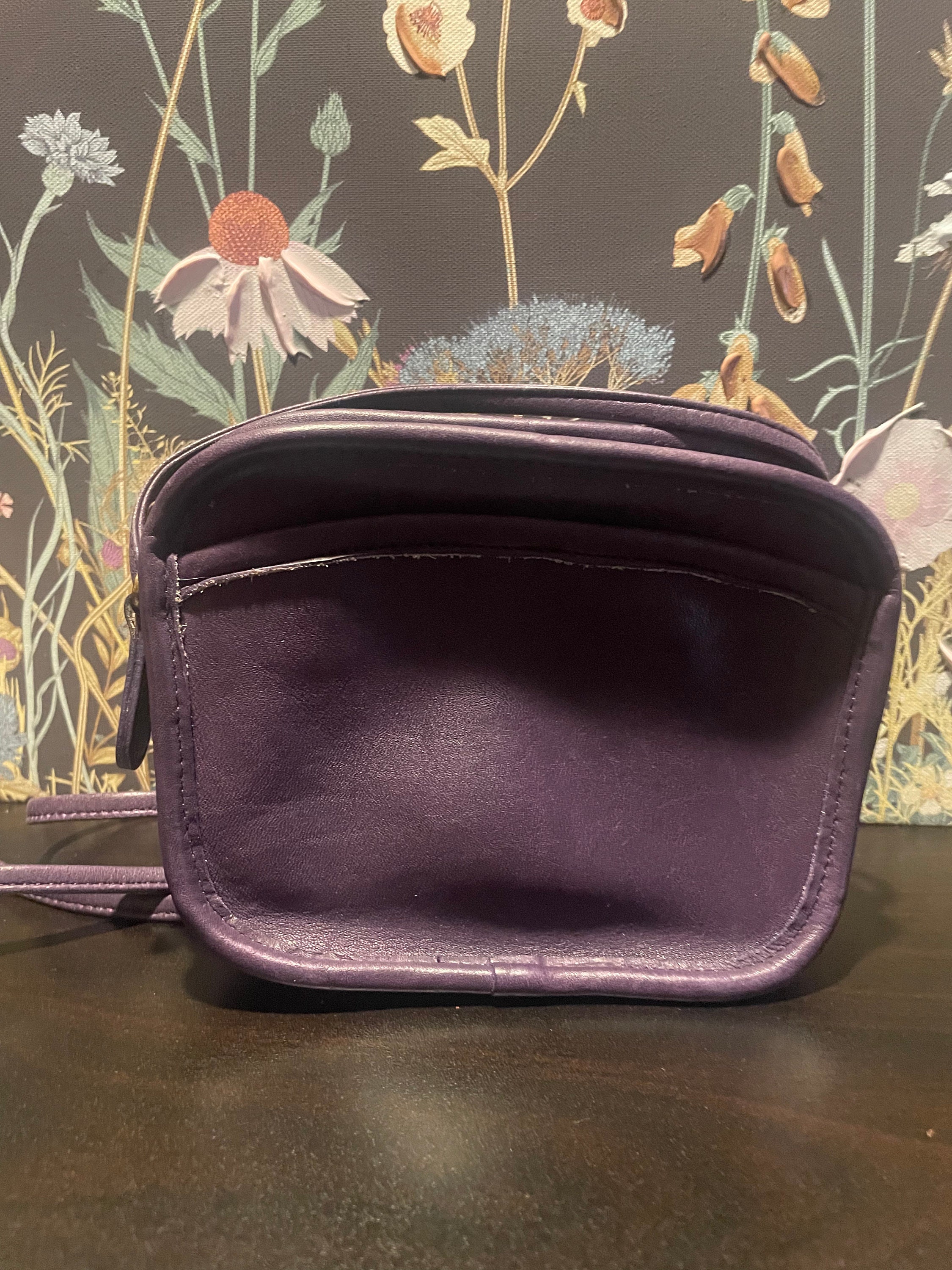 Dark purple coach purse best sale