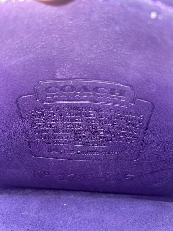 Vintage coach original purple hadley bag, rare - image 3