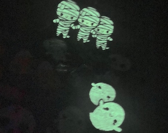 Glow in the Dark Ghost Kawaii Halloween Patches