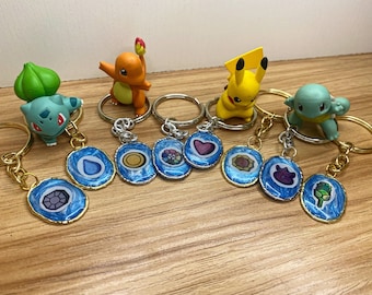 Kanto Gym Badge Keychain