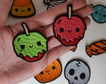 Godisäpple Kawaii Halloween-lappar