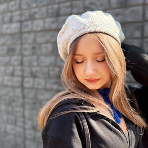 Knit Sequin Beret - Etsy display picture 3