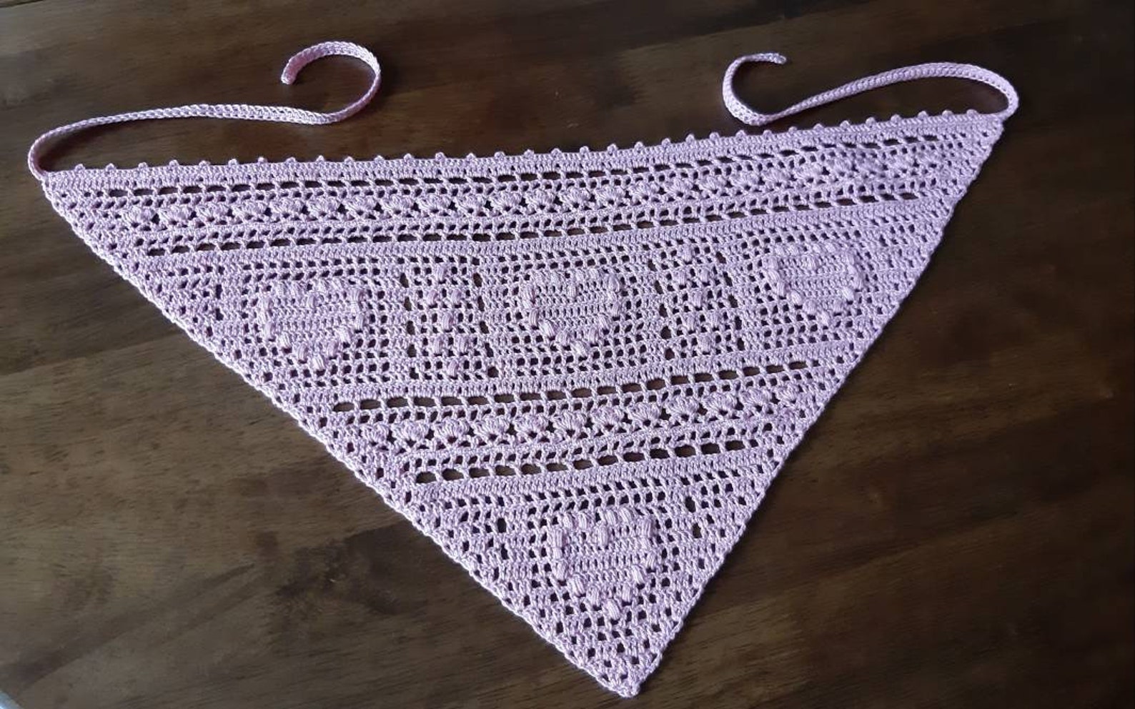 Bandana Scarf in Ancient Hearts Pink main image 0