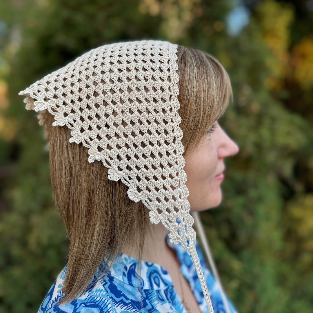 ★VARZAR☆VARZAR Crochet Lace Bandana VARZAR Crochet Lace Bandana / Brown - VARZAR | 60% - Asian