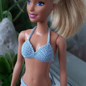 Doll bikini blue, Doll swim suit for doll 11.5-12 inch, Doll bathing suit, Doll swimwear, Realistic doll clothes for 1:6 scale doll