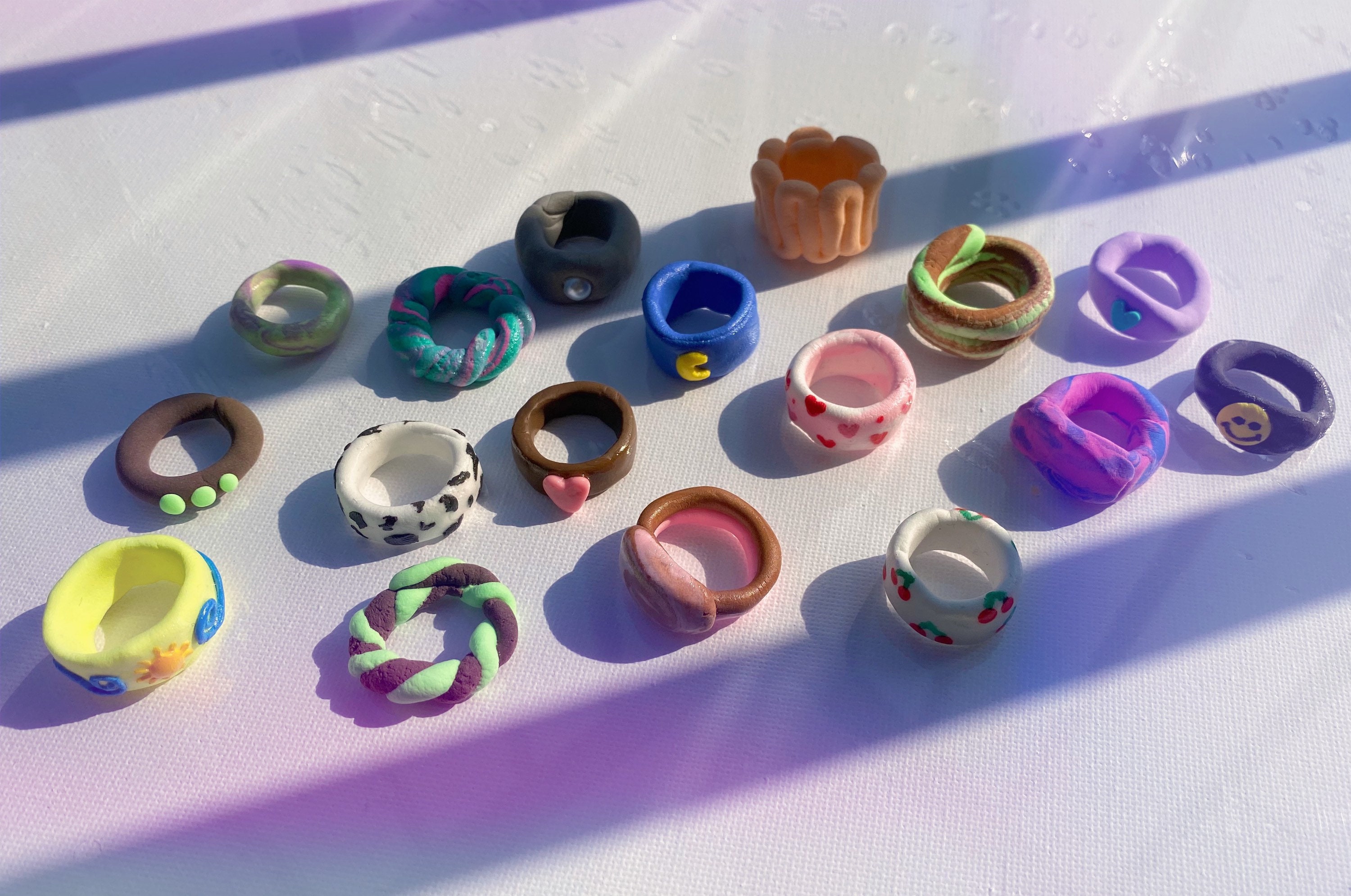 Handmade Indie and Boho Trendy Clay Rings Pinterest Etsy