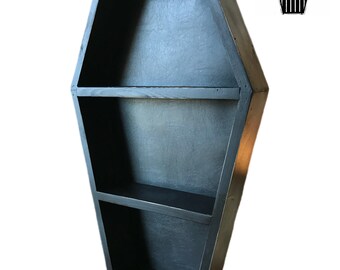 DEADVVOOD Coffin Shelf - Distressed Black - Large - FREE SHIPPING