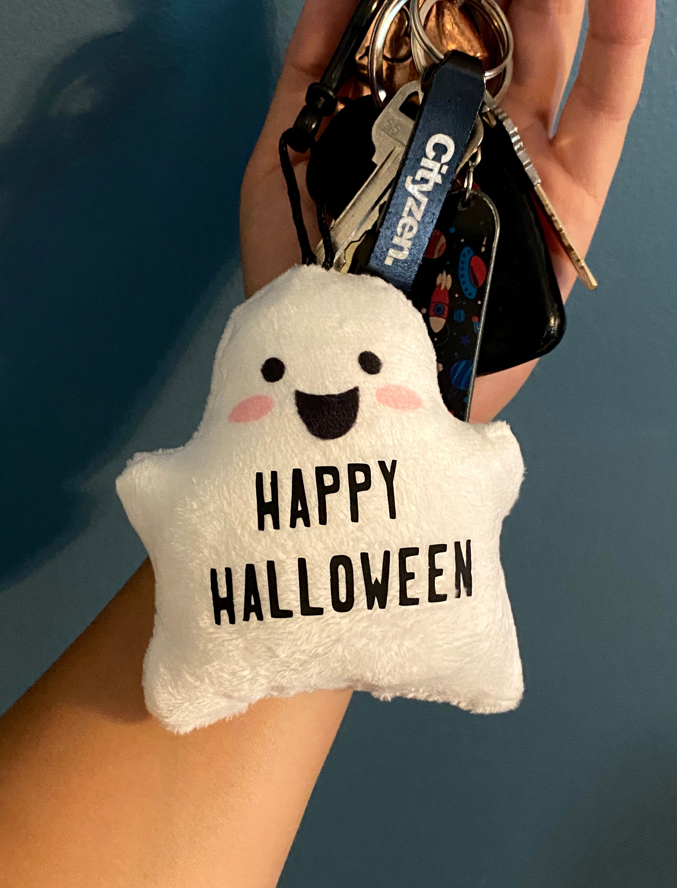 Halloween Keychain Personalized Ghost Etsy
