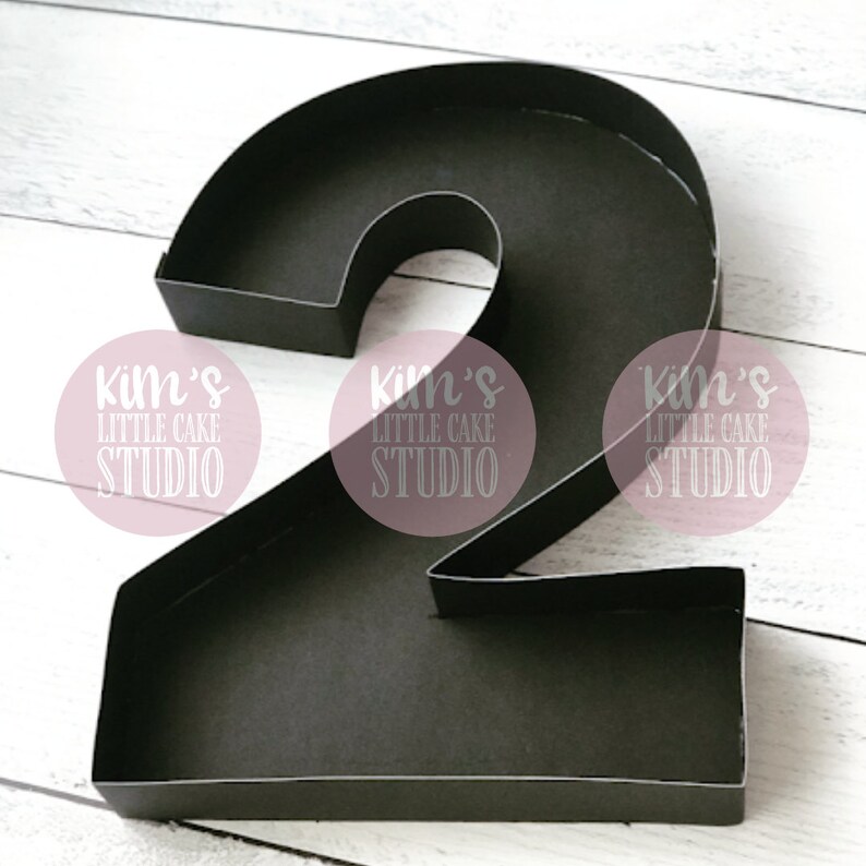 Letter or Number Fillable Box in Black for Cupcakes Treats Etsy