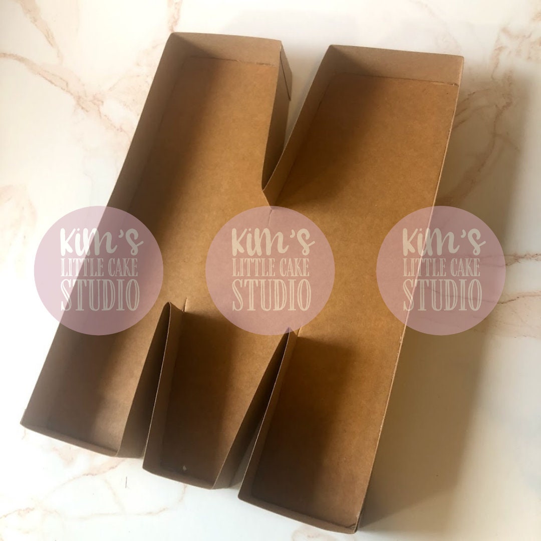 Letter or Number Fillable Box in Kraft for Cupcakes Treats Etsy