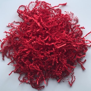4 oz Red Crinkle Shred Paper for gift packaging, cushion packaging, filler, shredded paper