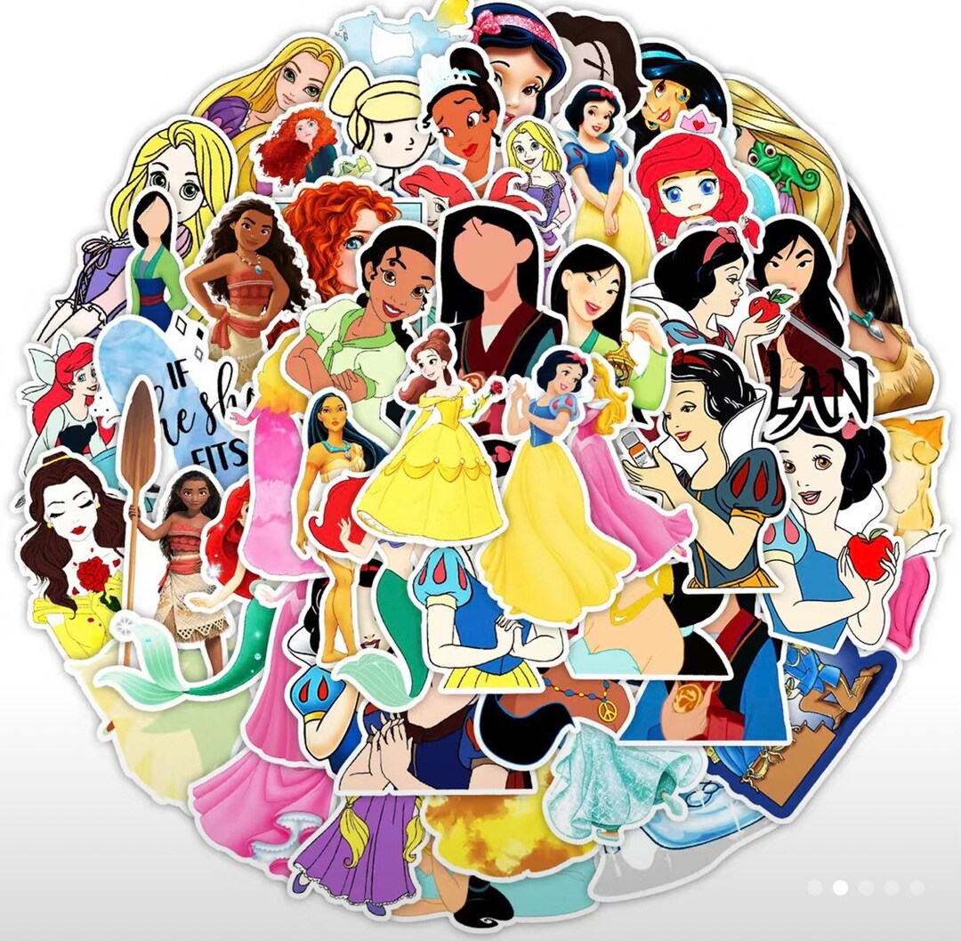 Cute Princess Sticker Pack | Laptop Decals | Waterproof Sticker ...
