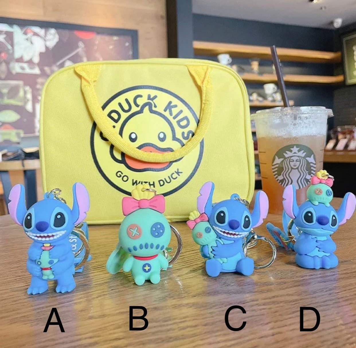 Disney Stitch Keychain Cartoon Anime Lilo Stitch Doll Keyring Bag Charms  Pendant Kawaii Car Keyholder Kids Party DIY Decorations