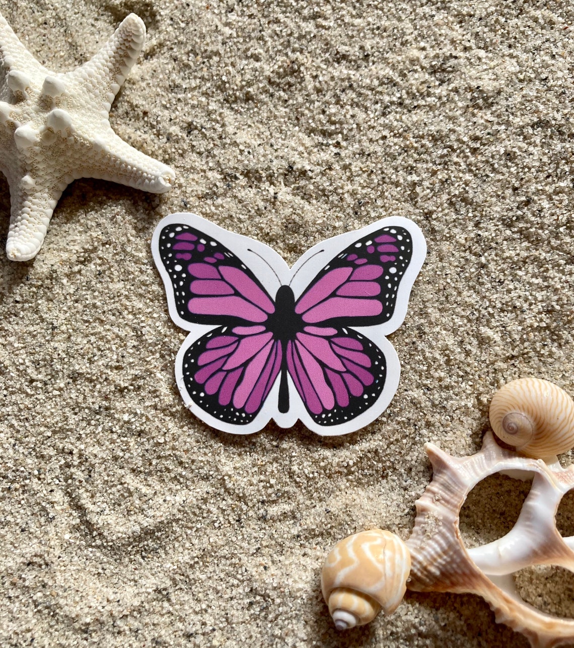 Purple butterfly sticker Etsy