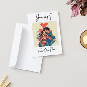 One Piece Anime Boa und Luffy Love Heart Hochzeit Jahrestag valentine A6 Karte