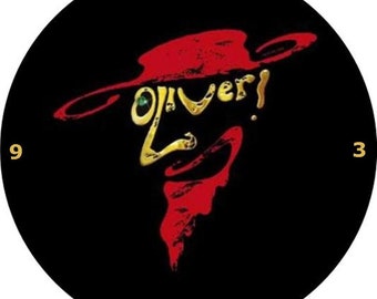 Oliver. The Musical. CD Clock. With free stand or wall hang.