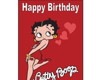 Betty Boop Inspired Birthday / Christmas Cards. 5&quot; x 7&quot;
