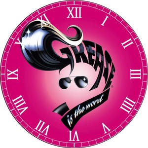 Grease. The Musical. CD Clock. With free stand or wall hang.