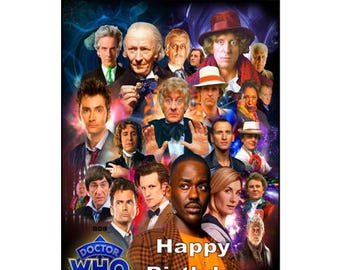 Doctor Who Inspired Birthday / Christmas Cards. 5&quot; x 7&quot;