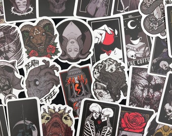 Die cut vinyl gothic sticker pack dark macabre edgy sexual sexy Any Three Stickers