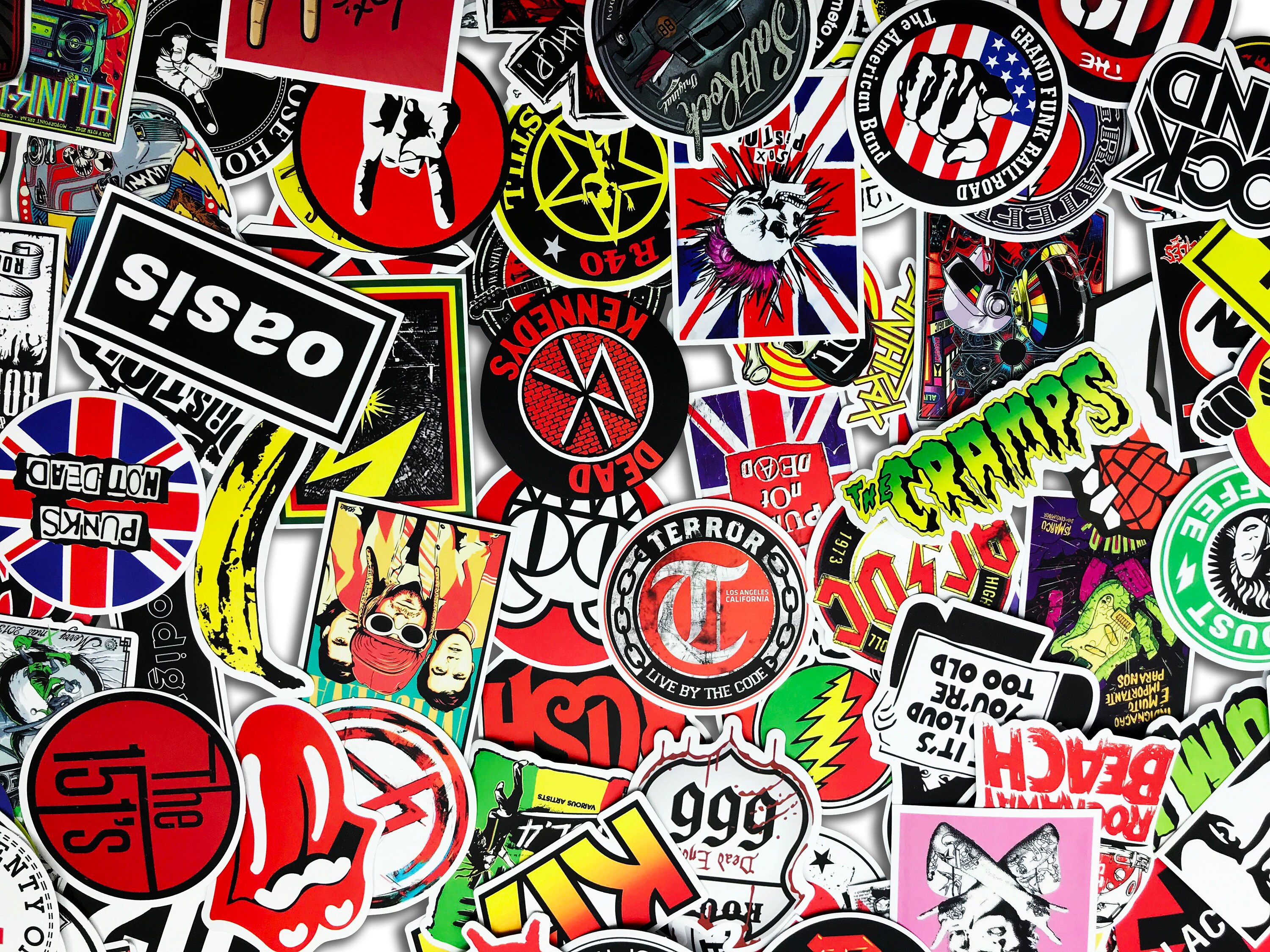 100 PCS Rock Band Logo Stickers Decal Lot Punk Music Vinyl Etsy